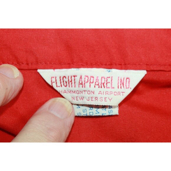 Vintage Flight Apparel Ind. Red Zip AOPA Patch Jacket Men's XL Retro Aviation - Picture 8 of 12